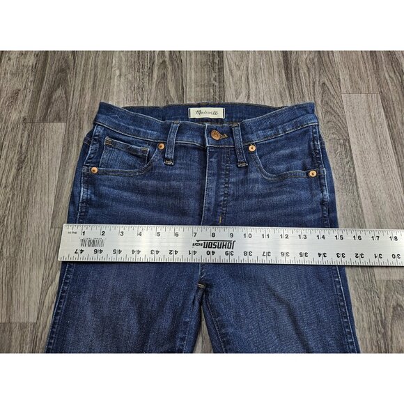Madewell Jeans Womens 27 Blue High-Rise Skinny Raw Hem Stretch Denim - Picture 11 of 14